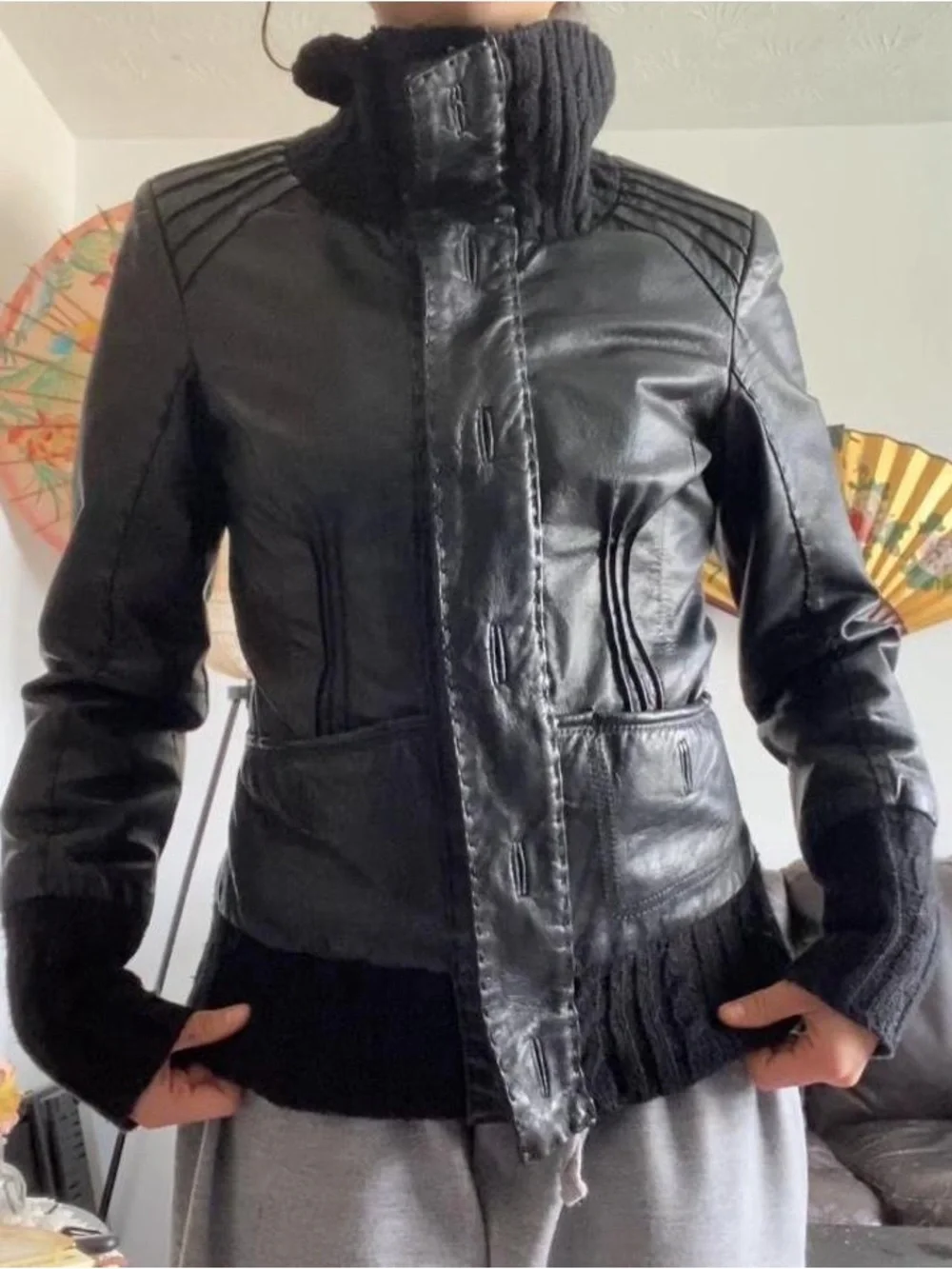 DANIER LEATHER MOTO JACKET SIZE XXS - Picture 3 of 4